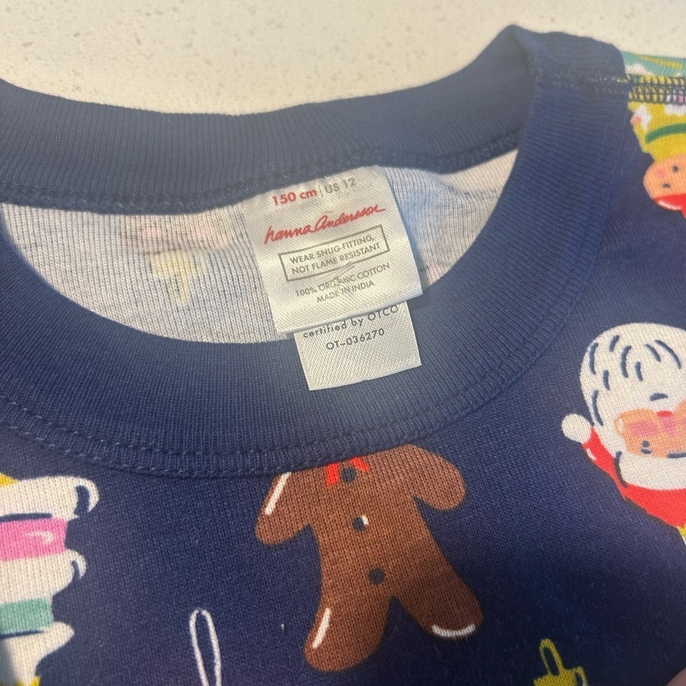 Hanna Andersson Navy Holiday Pajama set - Picture 2 of 4